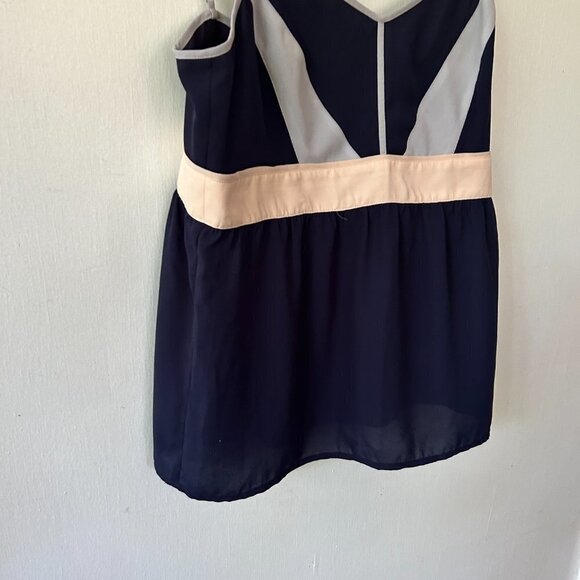 41 Hawthorn Coquette Camisole Womens Medium Color Block Tank Side Zip V-neck - Picture 3 of 6